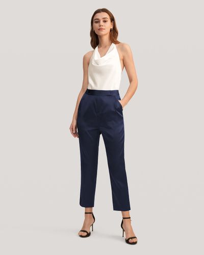 LILYSILK Pantalon En Soi Taille Haute, Fermeture Éclair Cachée Fabriqué À Partir De Soie Extensible Régulation De La Température 56 - LILYSILK - Modalova