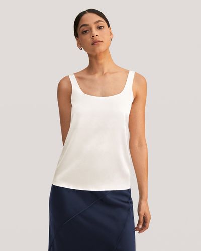 LILYSILK Débardeur Soie, Col En U Plongeant, Encolure Double Épaisseur, Charmeuse Soie, Restez À L'Aise Et Sentez-Vous Chic - LILYSILK - Modalova