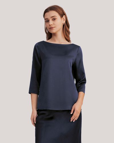 LILYSILK Blouse En Soie À Col Bateau Et Manches 3/4 L - LILYSILK - Modalova