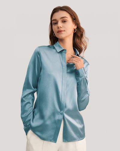 LILYSILK Chemisiers 100% Soie À Manches Longues Boutons De Nacre Pour Toutes Les Occasions - LILYSILK - Modalova