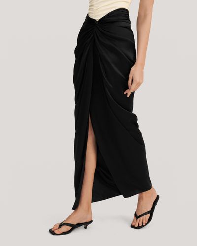 LILYSILK Jupe Longue Soie Nœud Torsadé Sur Le Devant 100% Soie Léger Et Respirant Jupes 12 - LILYSILK - Modalova