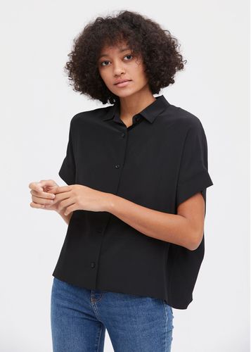 LILYSILK Tee Shirt 100 Soie Manches Courtes, Bouton Classique 100% Soie De Mûrier Léger Et Résistant Aux Rides Chemises - LILYSILK - Modalova