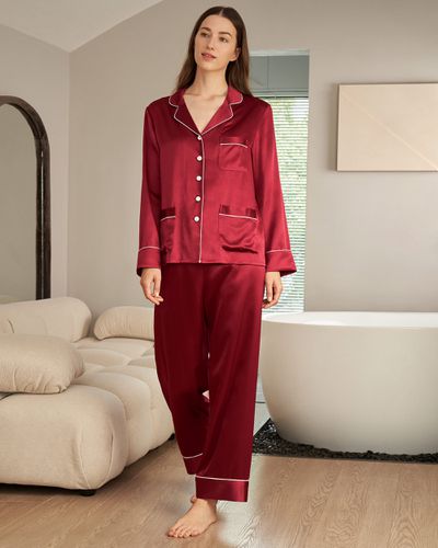 LILYSILK Pyjama En Soie Ensemble De Pyjama Deux Pièces 22 Momme Soie Conçu Pour La Beauté Une Meilleure Peau XS - LILYSILK - Modalova