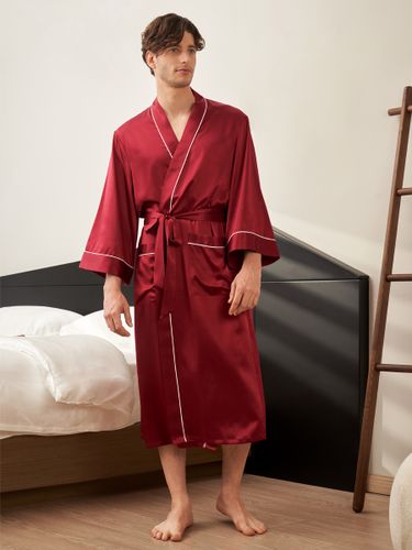 LILYSILK Robe De Chambre Soie Longue Col Châle, Manches Longues 100% Soie Conçu Pour La Beauté Une Meilleure Peau XS - LILYSILK - Modalova