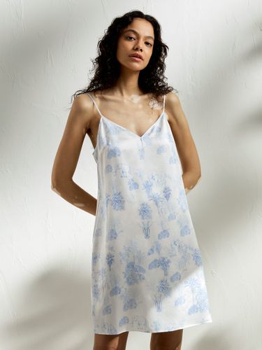 LILYSILK Chemise De Nuit En Soie Bretelles Spaghetti, Col V 100% Soie Naturellement Antibactérien XS - LILYSILK - Modalova