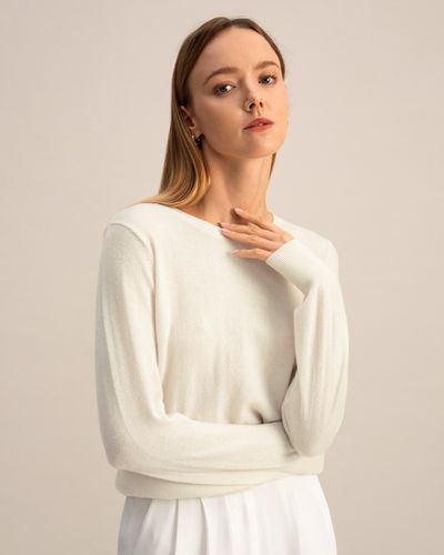 LILYSILK Pull 100% Bébé Cachemire Col Rond Coupe Régulière Doux Pour La Peau Et Respirant - LILYSILK - Modalova