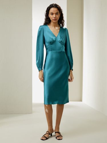 LILYSILK Robe En Soie Chic Bonnets Pliss¨¦s Et Poignets Bouffants 100% Soie Naturelle Convient ¨¤ Toutes Les Saisons 38 - LILYSILK - Modalova