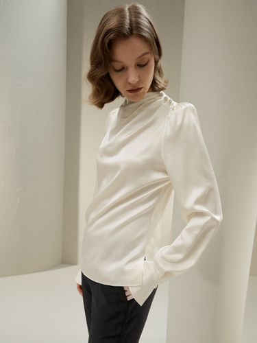 LILYSILK Blouse En Soie Plis Au Niveau De L'Encolure 100% Soie Pure Affinent Le Haut Du Corps Et Flattent La Silhouette 38 - LILYSILK - Modalova