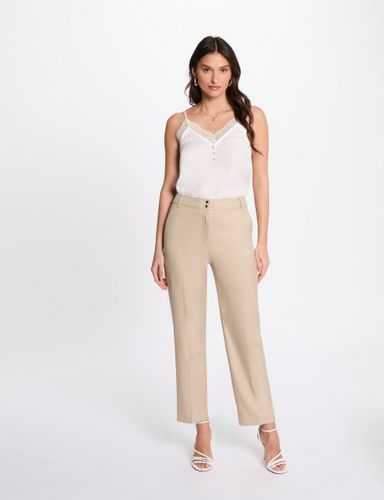 Pantalon droit marron clair femme - Morgan - Modalova