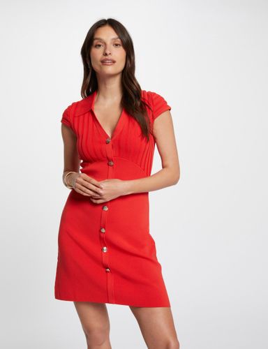 Robe tricot courte ajustée - Morgan - Modalova