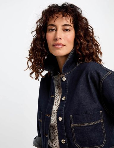 Blouson court en jean - Morgan - Modalova