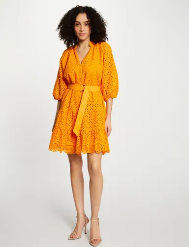 Robe courte trapèze brodée - Morgan - Modalova