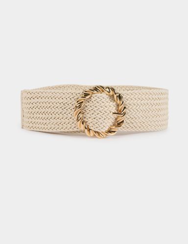 Ceinture tressée ivoire femme - Morgan - Modalova