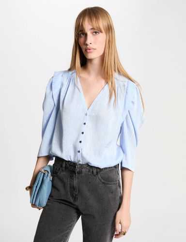 Chemise manches 3/4 bleu ciel femme - Morgan - Modalova