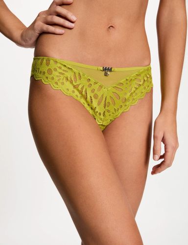 Slip en dentelle vert femme - Morgan - Modalova