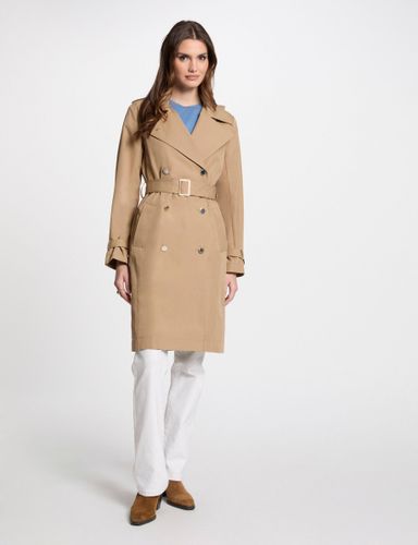 Trench long ceinturé beige femme - Morgan - Modalova