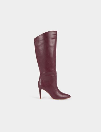 Bottes hautes à talons aiguilles en cuir - Morgan - Modalova