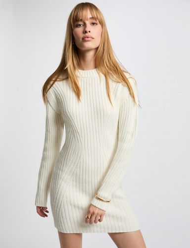 Robe tricot courte ajustée - Morgan - Modalova