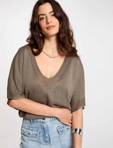 Pull col en V manches courtes - Morgan - Modalova