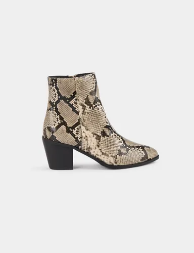 Bottines python à talons - Morgan - Modalova