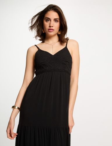 Robe longue fluide broderie - Morgan - Modalova