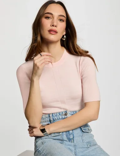 Pull col rond manches courtes - Morgan - Modalova