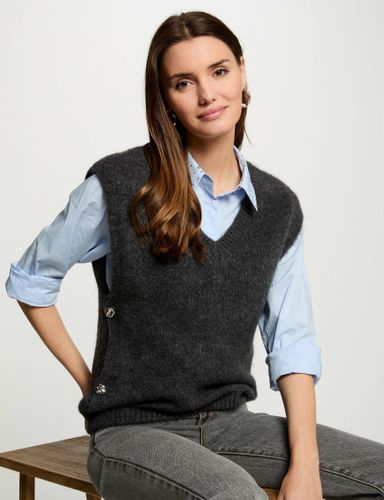 Pull sans manches gris foncé femme - Morgan - Modalova