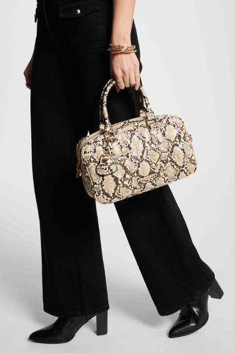 Sac bowling python sable femme - Morgan - Modalova