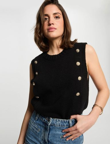 Pull sans manches noir femme - Morgan - Modalova