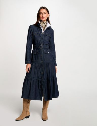 Robe longue droite en jean - Morgan - Modalova