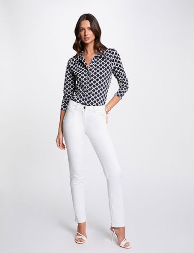 Pantalon droit blanc femme - Morgan - Modalova