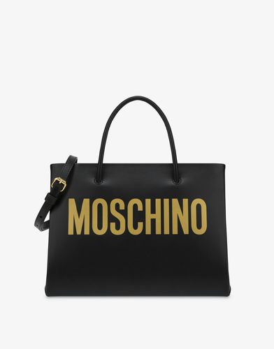 Petit Shopper En Cuir De Veau Avec Logo - Moschino - Modalova