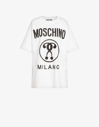 T-shirt En Jersey Double Question Mark - Moschino - Modalova