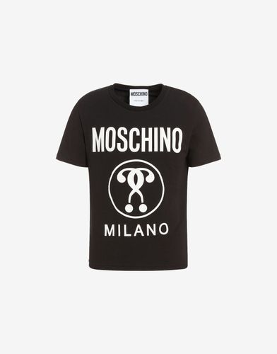 T-shirt En Jersey Double Question Mark - Moschino - Modalova