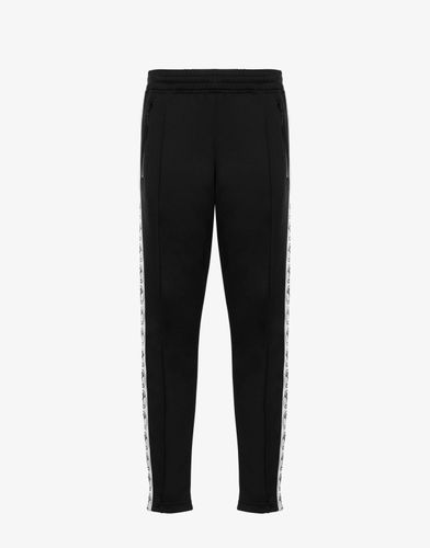 Pantalon De Jogging En Polaire Technique Et Jacquard Logo Dqm - Moschino - Modalova