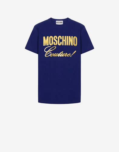 T-shirt En Jersey Biologique Couture - Moschino - Modalova