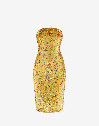 Robe Bustier À Paillettes Multicolor Dots - Moschino - Modalova