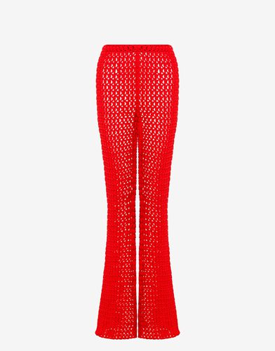 Pantalon En Ruban De Coton Crochet Effect - Moschino - Modalova