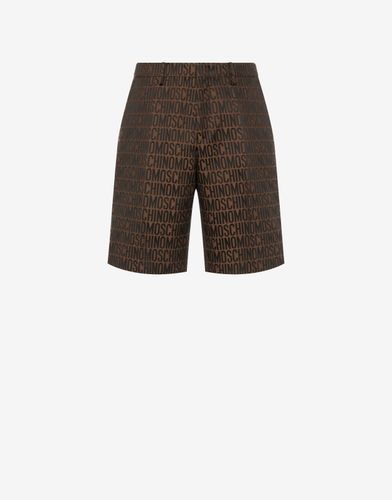 Bermuda En Nylon Jacquard Allover Logo - Moschino - Modalova