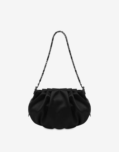 Sac Hobo En Satin Mini Lettering - Moschino - Modalova