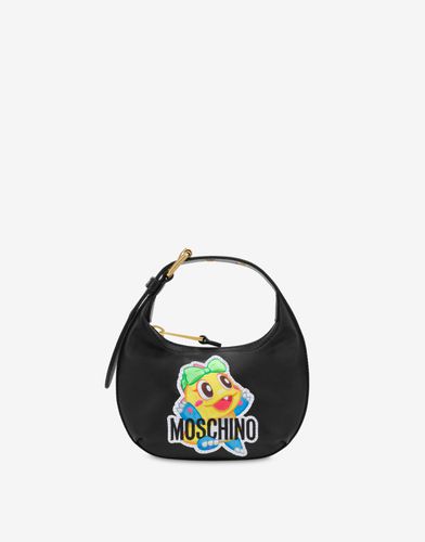 Mini Sac Hobo En Cuir De Veau Bubble Booble - Moschino - Modalova