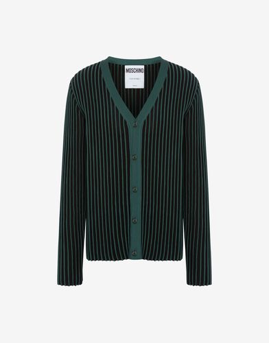 Cardigan En Coton Stripes Effect - Moschino - Modalova