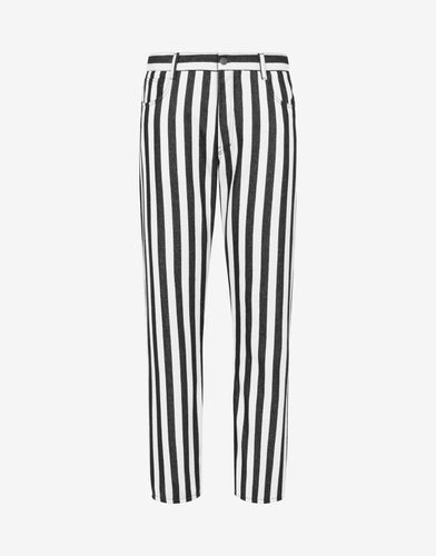 Pantalon En Coton Mélangé Archive Stripes - Moschino - Modalova