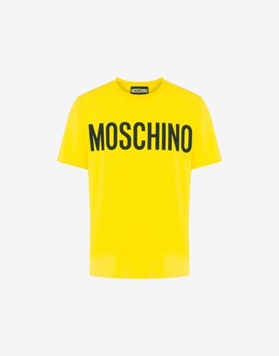 T-shirt En Jersey Stretch Logo Print - Moschino - Modalova