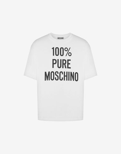 T-shirt En Jersey Biologique 100 % Pure - Moschino - Modalova