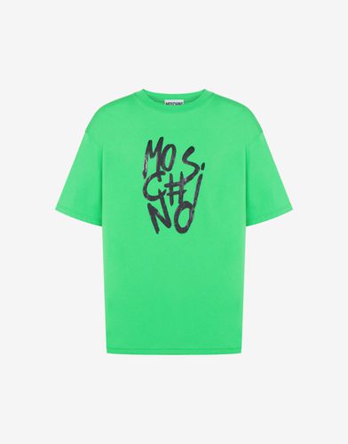 T-shirt En Jersey Biologique Scribble Logo - Moschino - Modalova