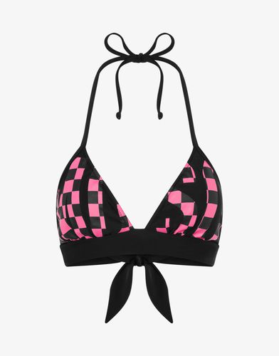 Haut De Bikini Check Logo - Moschino - Modalova