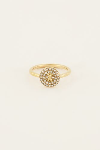 Bague à initiale avec strass | - My jewellery - Modalova