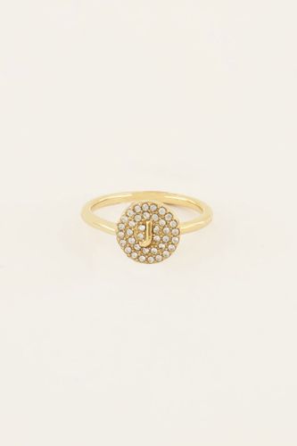 Bague à initiale avec strass | - My jewellery - Modalova