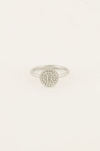 Bague à initiale avec strass | - My jewellery - Modalova